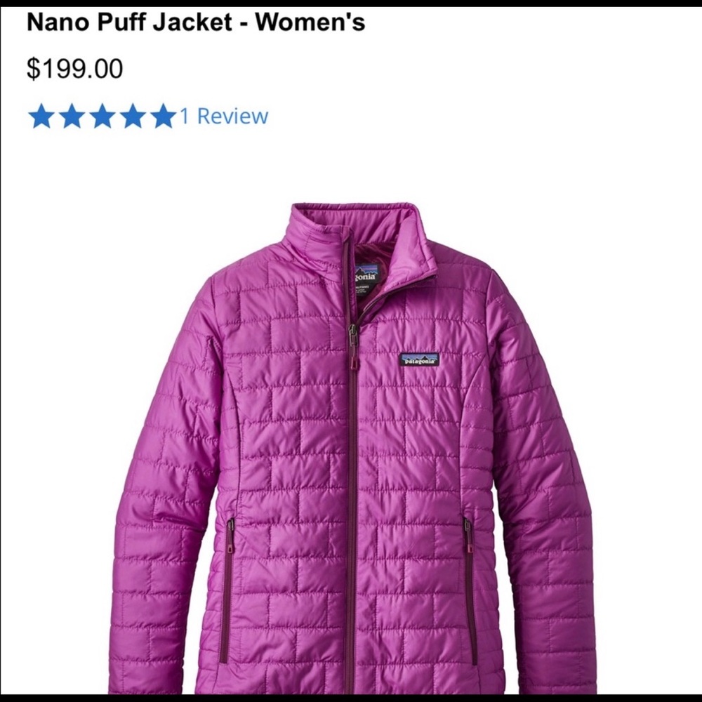 Patagonia nano puff jacket size small
